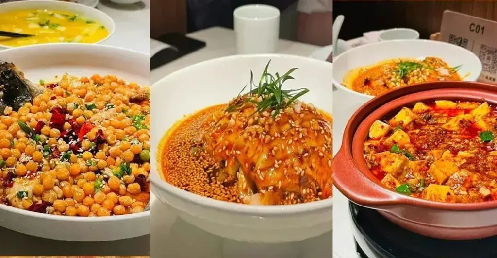 Chaimenfan's Mapo Tofu, Pea Fish, and Sesame Red Oil Chicken