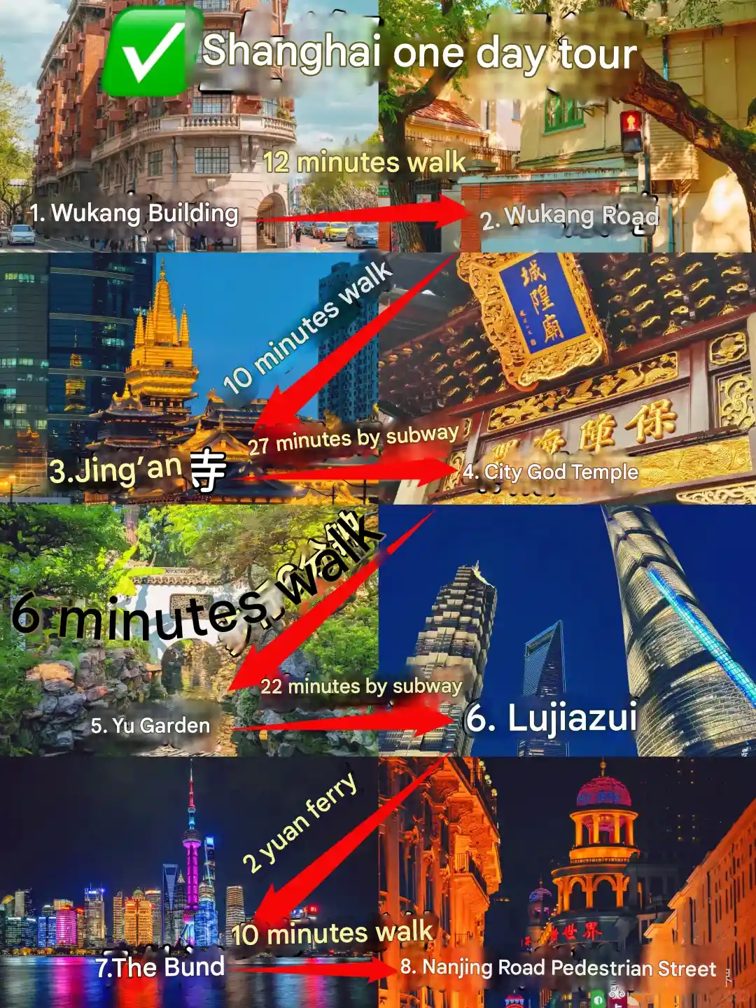 Shanghai one-day tour itinerary