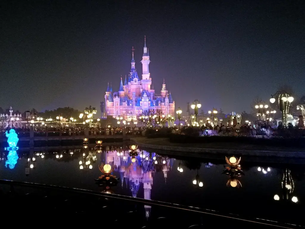 Night view of Shanghai Disneyland