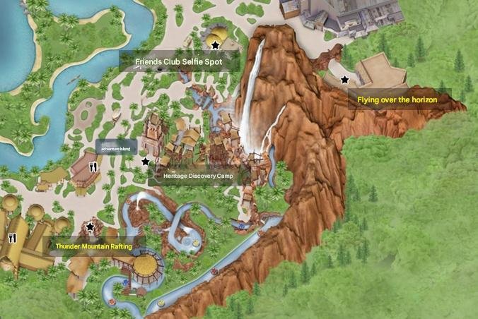 Shanghai Disney Adventure Island Route Map