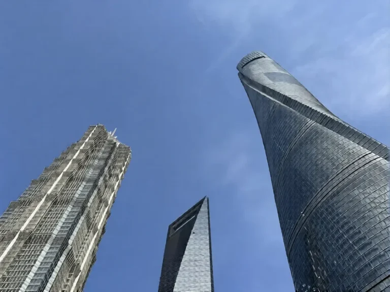 Three buildings in Lujiazui, Shanghai