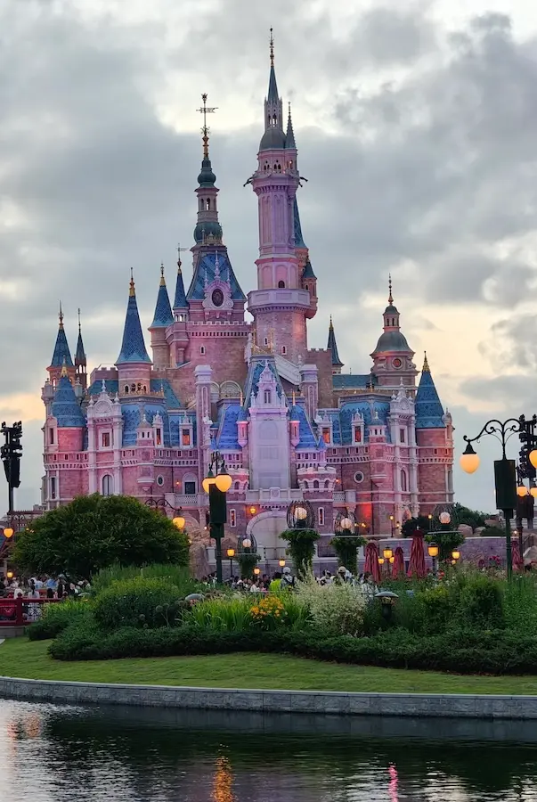 Shanghai Disney Castle at twilight