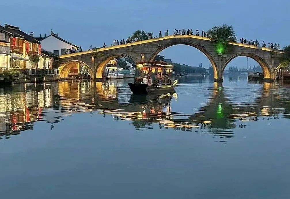 Zhujiajiao water town canal view - shanghai tourist attractions things to do in shanghai