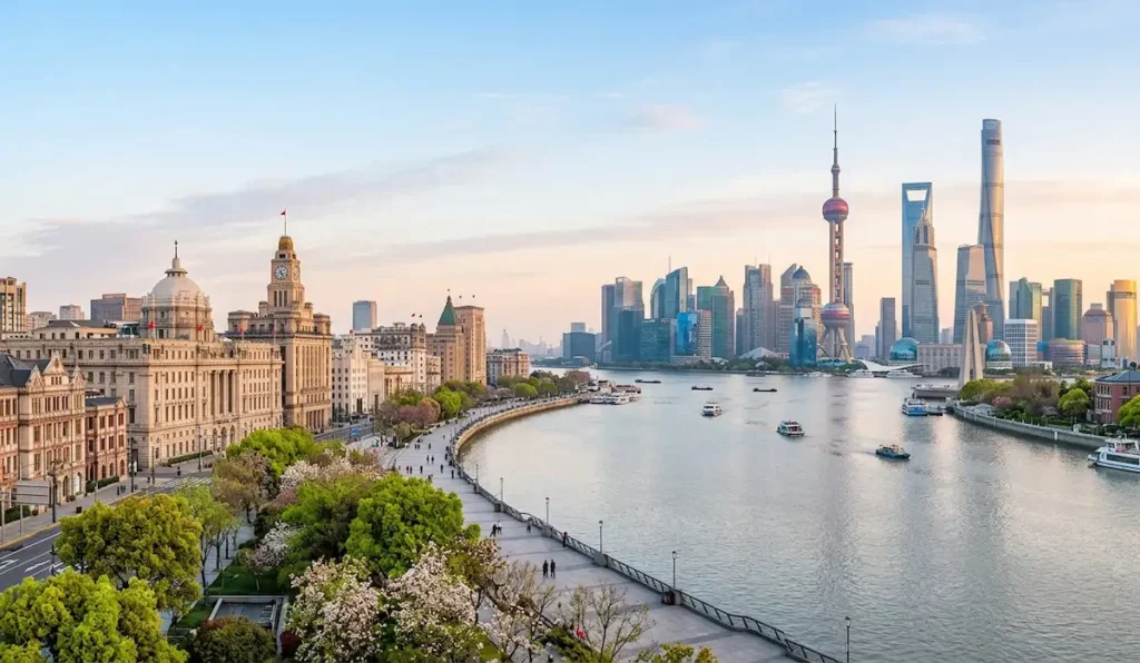 Best time to visit Shanghai skyline