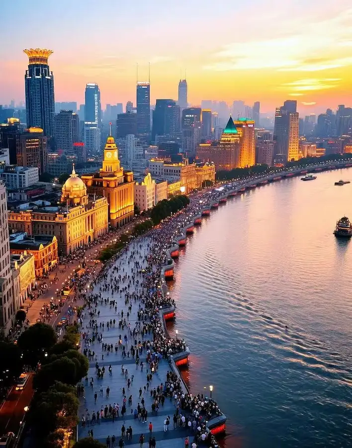 Shanghai itinerary 3 days Bund skyline at dusk